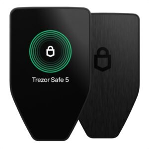 Trezor Safe 5 - Portefeuille Matériel Crypto avec Élément Sécurisé et Phrase secrète, Écran Tactile aux Couleurs, Retour Haptique, Sécurité Bitcoin, Support de Pplus de 1 000 Cryptos (Black Graphite)