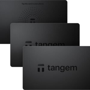 TANGEM Lot de 3 portefeuilles – Portefeuille crypto sécurisé – Stockage froid fiable pour Bitcoin, Ethereum, NFT et plus de pièces – Portefeuille matériel 100 % hors ligne